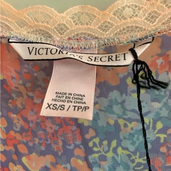 Victoria Secret Sheer Kimono with Lace Edging NWT - Picture 6 of 8